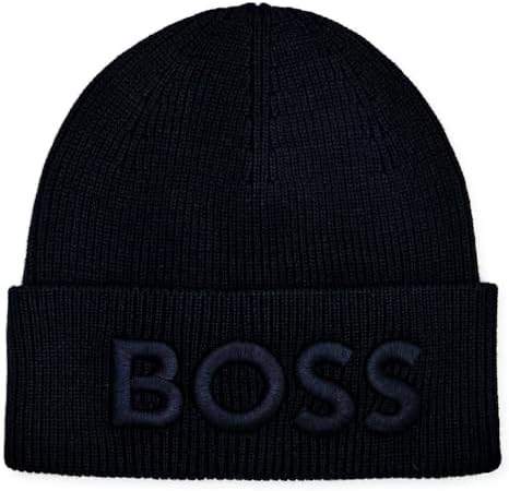 BOSS Herren Afox R Mütze aus Woll-Mix mit Logo-Stickerei
