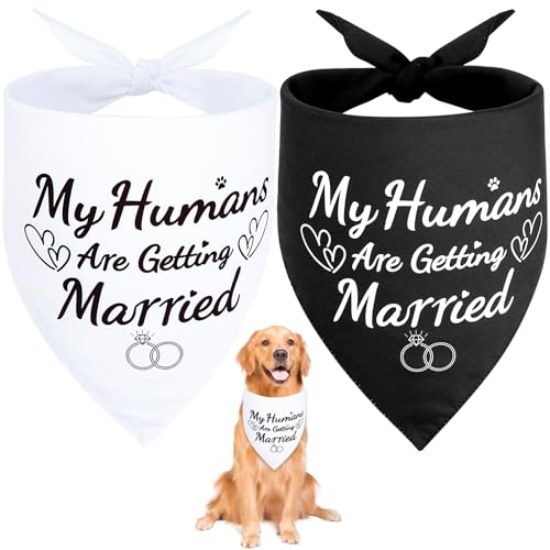 SZEE 2 Pack My Humans are Getting Married Dog Bandanas