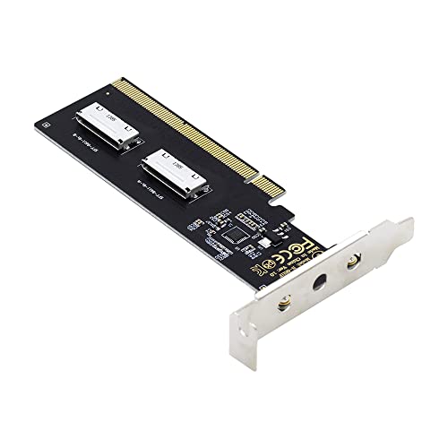 NFHK PCIE PCI-Express 16x to Dual Oculink SFF-8612 SFF-8611 8X VROC Adapter for Mainboard SSD Graphics Card
