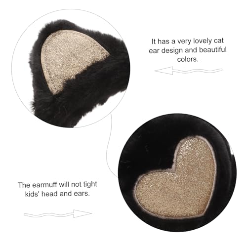 KESYOO Winter Earmuffs with Plush Cat Ears Soft Windproof Outdoor Ear Warmers for Boys and Comfortable Skin-friendly Cover for Cold Weather Protection2