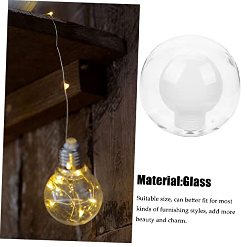 Image of Glass Lamp Shade Double Layers 3.14 Inch Clear Globe Replacement for Pendant Light Fixture Suitable for Home Decoration and Light Bulb Protection