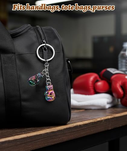 Image of BharatBazaar Boxing Gloves Keyring, Keychain for Fitness Lovers, Birthday Surprise, Gift for Sports Lovers, Gift for Men and Women