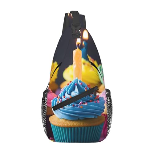 Morrales unisex tipo sling en poliéster color negro