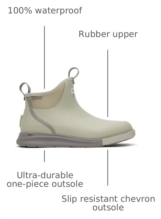 Image of XTRATUF 6 inch Men's Ankle Deck Boot Sport - 30% Lighter, 100% Waterproof Rubber Fishing Footwear - Non-Marking, Slip-Resistant Outsole - Moisture-Wicking Liner