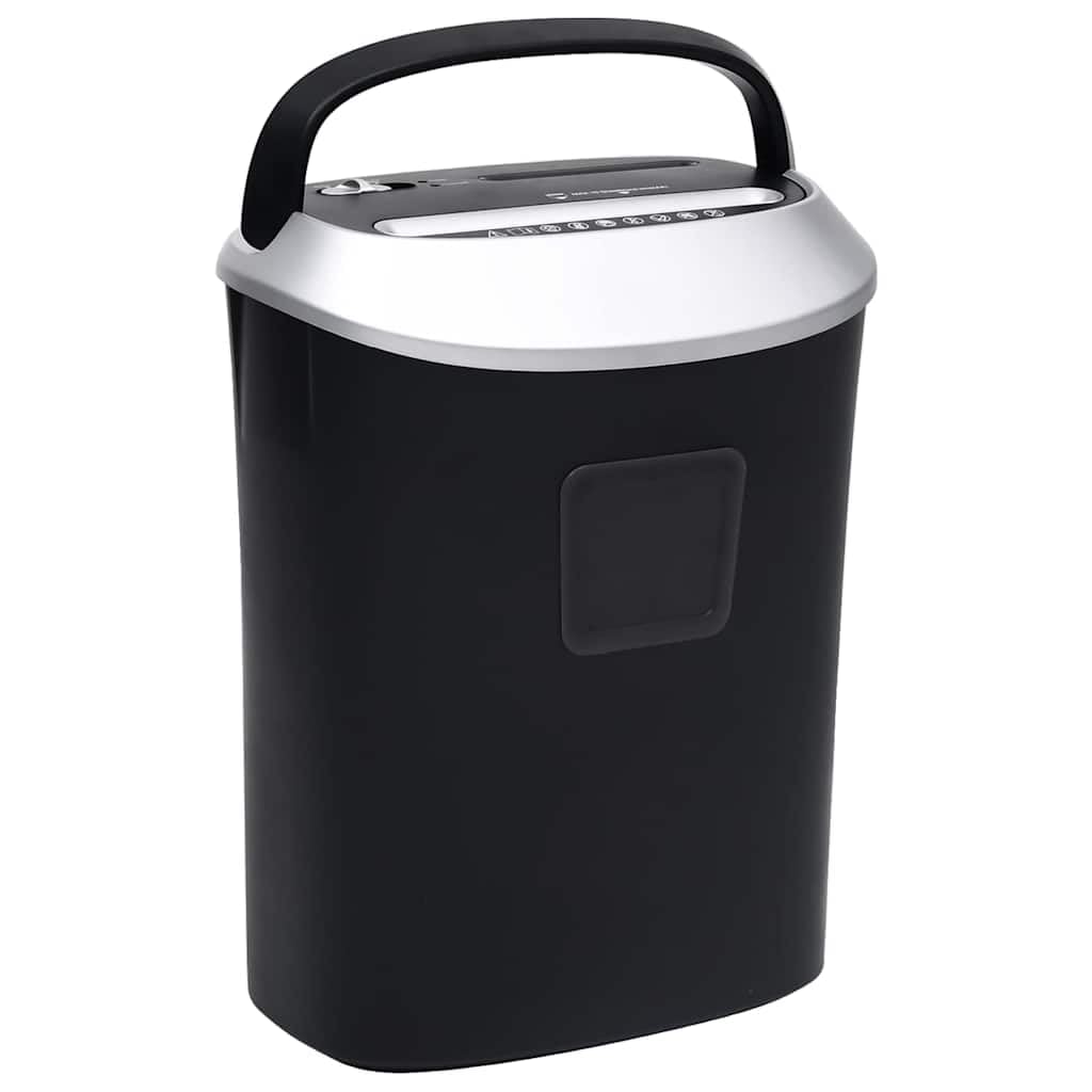 Distruggidocumenti, 10 fogli, taglio a croce, nero, 20,8 l