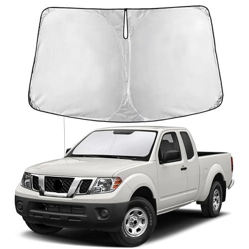 Image of EcoNour Windshield Sunshade Compatible for Nissan Frontier 2006-2019 2020 2021, Sun Visor for Front Windshield & Window Sun Shade Cover, UV Heat Blocker & Protector, Car Accessories