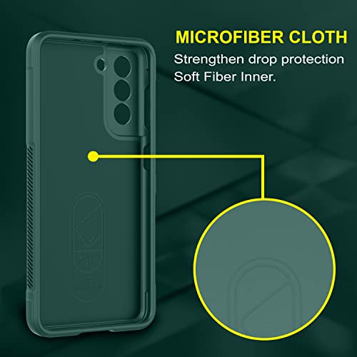 Image of Amazon Brand - Solimo Back Case Cover for Samsung S21 Plus 5G | Compatible for Samsung S21 Plus 5G Back Case Cover | Liquid Silicon Magic Case with Camera Protection | Dark Green