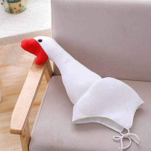 haozaikeji Plush Goose Hat with Long Neck Novelty Party Hat Adult Creative Animal Fancy Dress Hats for Cosplay Photoshoot Stage Performance Christmas Halloween Party - Image 4