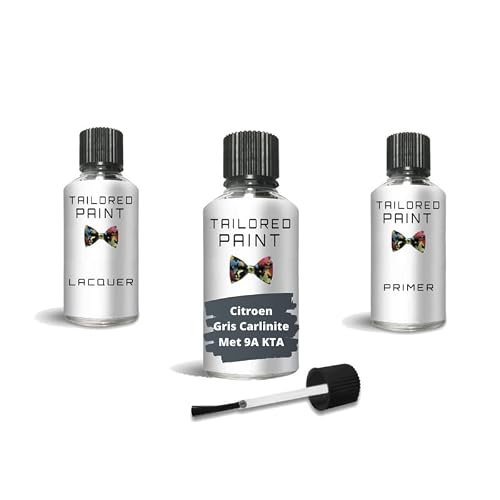 For Citroen 2000-Present Gris Carlinite Met 9 A KTA Touch Up Paint With Brush (Touch Up Paint, Lacquer + Primer)