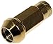 Dorman 713-285K Gold Open End Knurled Wheel Nuts Compatible with Select Models, 20 Pack