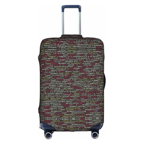 Housse de bagage élastique blanche XL avec motif de code informatique à zip