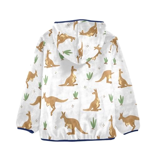 Kangaroo Girls Fleece Jacket Girls Fall Jacket Girls Zip Up Hoodie Girls Sherpa Jacket 2-10T2