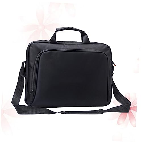 Vaguelly 15.6-inch Laptop Bag for Men and Women Portable Shoulder Computer Case Multi-Purpose Design for Business and Travel Lightweight and Stylish Tote in Black