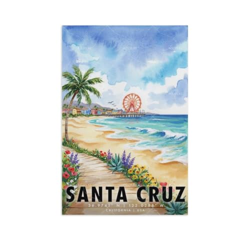 Grand paysage de Santa Cruz AOJYLXE impression d'art vintage