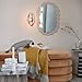 Bloomingville Wood Framed Scalloped Wall Mirror, Cream Color