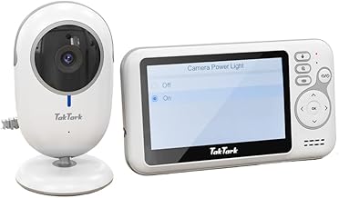 Câmera Babá Eletronica Taktark Portatil com Baby Monitor Camera Bebe 4,3 Polegadas Com Visão Noturna e Zoom Digital