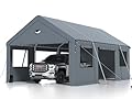 Carports Heavy Duty 12X20?Portable Car Ports Garage?Carport Canopy with Side Door,Outdoor Car Shelter All Weather
