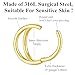 ORANGELOVE Double Hoop Nose Ring Gold 18G 7mm 316L Surgical Steel Cartilage Earring Septum Jewelry Seamless Hinged Clicker Segment Ring 18 Gauge Conch Daith Tragus Helix Rook Piercing Earring Lip Ring