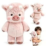 JIASHA Peluche Vache Qui Court 45cm, Jouet en Peluche Doux de Vache