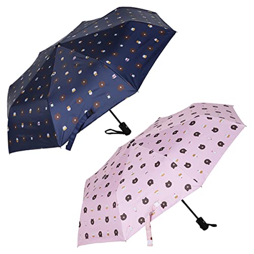 Image of KEKEMI 3 Fold Automatic Sun & Rain Umbrella for Men & Women (Pack of 2)