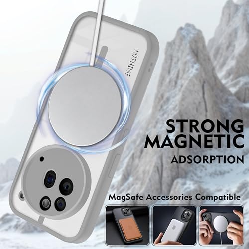 Image of V-TAN Back Cover for Nothing 3A Pro 5G Compatible Case, Matte Finish Transparent Magnetic Case, TPU, Camera Protective Shockproof Cover (Grey)