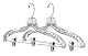 Whitmor 6062-4771 Crystal Clips S/2, GPPS/Metall, Kleiderbügel mit Clip, Set of 2, 2