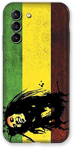Cokitec Case for Samsung Galaxy S21 Bob Marley Flag Design