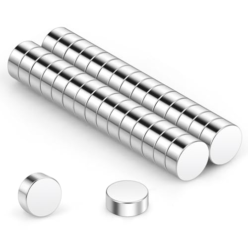 Wukong N45 Mini Neodym Magnete 5x2mm | 30 Stück Magnete Klein Aber Stark für Kühlschrank Büro 3D Drucker Modell und DIY-Projekt