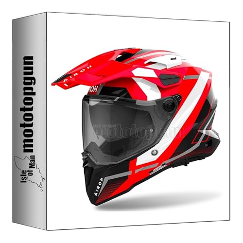 Casque Airoh Commander 2 Mavick rouge pour road trip et pistes trail