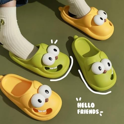 Tongue Kiss Slippers， Big Eye Dog Slipper ，Cute Funny 3d Big Eye Dog Fun Cartoon Package Head Eva Slippers4