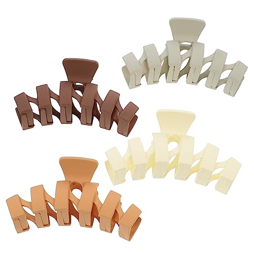 VINTORKY Abrazaderas De Pelo Color Crema Con Patrón De Olas Accesorios Chic Para Cabello De Niñas y Mujeres Pinzas Simples y Elegantes