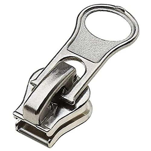 SolaDirect 1 x Zipper Slider Puller Replacement Metal Pull Tab Zip Fixer Part for Repair Jeans, Coats, Jackets, Zippers (Black for No 5 Zippers)