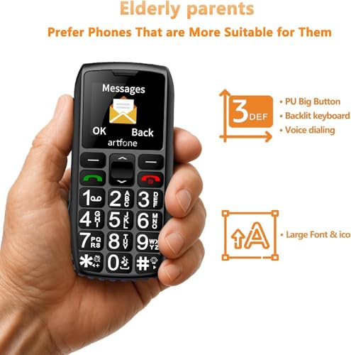 C1+4G Pro Black - Big Buttons Cell Phone for Seniors丨Basic Phone with SOS Button丨Charging Station丨1800mAh丨Loud Speaker丨Talking Clock丨Speed Dial丨Hands-free丨Large Font丨Unlocked Phones丨FM Radio - Image 3
