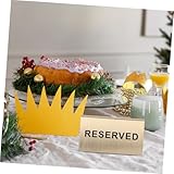 BIUDECO Soporte para Letreros de Mesa de Acero Inoxidable Resistente Forma Invertida Señal de Reservado para Bodas Eventos y Restaurantes Color Dorado