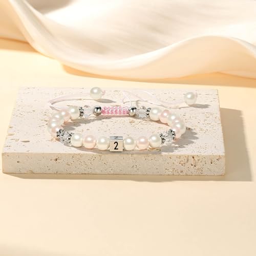 Image of MIXJOY Happy Birthday Gifts for Women, Birthday Braided Beads Bracelet Gifts for Turning Age Daughter Granddaughter Niece