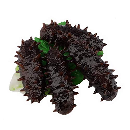 Gresorth 2pcs Artificial Sea Cucumber Decoration Fake Trepang Animal Fish Toy Home Kitchen Shop Restaurant Show