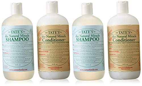 Tate's The Natural Miracle Odorless Shampoo and Super Thick Conditioner Combo (Pack of 4)