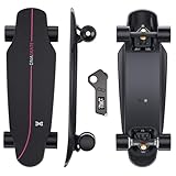 DNASKATE M8 Electric Skateboard with Remote, 15/22Mph Top Speed,9/15/Miles Range,400/800W Hub-Motor, Skateboard for Adults ＆Teens (M8Pro Max-400W*2-9Miles)