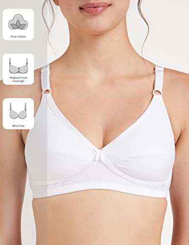 Image of Amazon Brand - Symbol Women's Wire Free Modern Cross Over Bra| Medium Coverage | Non-Padded | Non-Wired | Cotton Strech