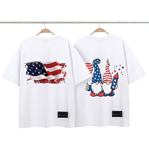 3Pcs Independence Day Iron On Stickers Usa Flag Gnome Iron On Decals Patches American Patriotic Heat Transfer Vinyl Appliques Paper 4Th Of July Iron On Patches For Clothing T-Shirt Craft Diy Decor #TOP2