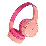 Belkin SoundForm Mini Kids Wireless Headphones with Built in Microphone, On Ear Headsets Girls and Boys For Online Learning, Travel Compatible with iPhones, iPads, Galaxy and more-Pink, No Case