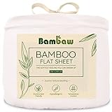 INCREÍBLEMENTE SUAVE: Las sabanas bambu son tan suaves como la seda. Esta suavidad te hará sentir como si durmieras en una ropa de cama de lujo y, por tanto, hará que tus noches sean tranquilas. La sabana encimera 90 (180x290 cm) Bambaw es la referencia de la ropa de cama para hoteles.