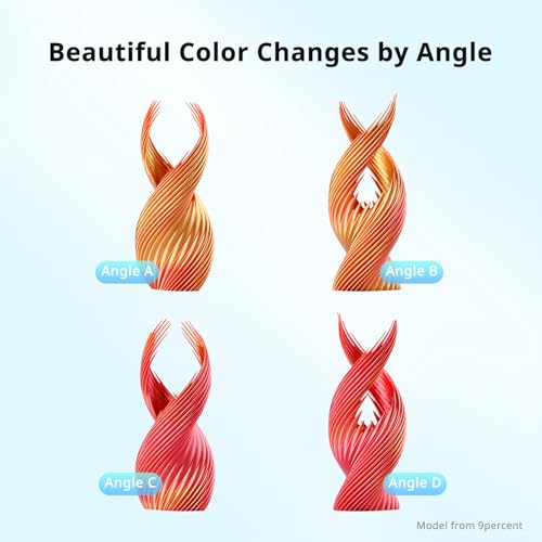 Image of ANYCUBIC Silk Dual Color Pla Filament, 2-in-1 Chrome Coextrusion Color Change 3D Printer Filament 1.75mm Dimensional Accuracy + /- 0.02mm, Silk Texture, 1KG Reusable Spool (2.2 lbs), Red Gold