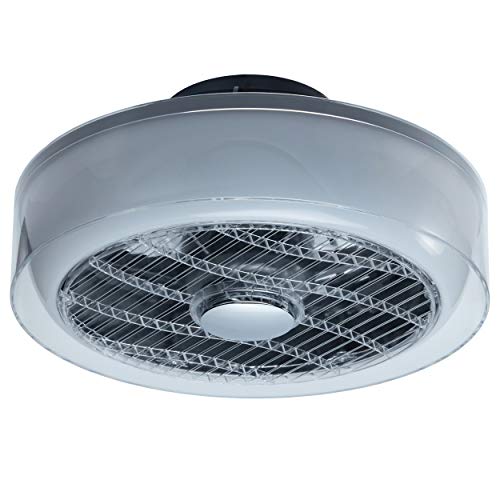 Ceiling Fans with Light, 16 Inch LED Ceiling Lighting, Dimmable with Remote Control, Dimmable Adjustable 3-Colors CCT Tunable and 3-Wind Speed, Invisible Acrylic 5 Blades with 360° Wind Guide，