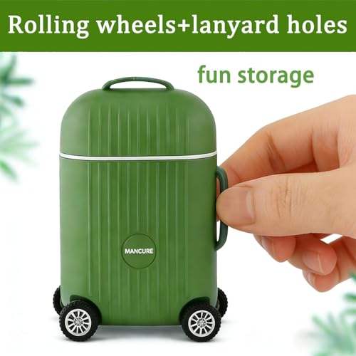 Image of 10-in-1 Manicure Kit - Stainless Steel Nail Clipper Set for Men & Women (Mini Suitcase Green)