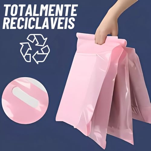 Kit 100 Un Sacolas Plásticas Boca Palhaço 30x40 Alça Vazada Onyon (BRANCA)