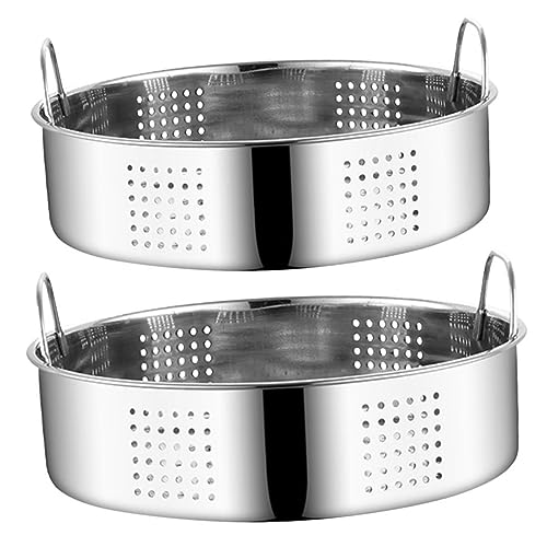 Alipis 2piezas Rejilla Para Vaporera De Acero Inoxidable Cesta De Vapor Práctica Para Cocina Compatible Vaporera Eléctrica y Arrocera Para Cocinar Al Vapor Verduras y Alimentos