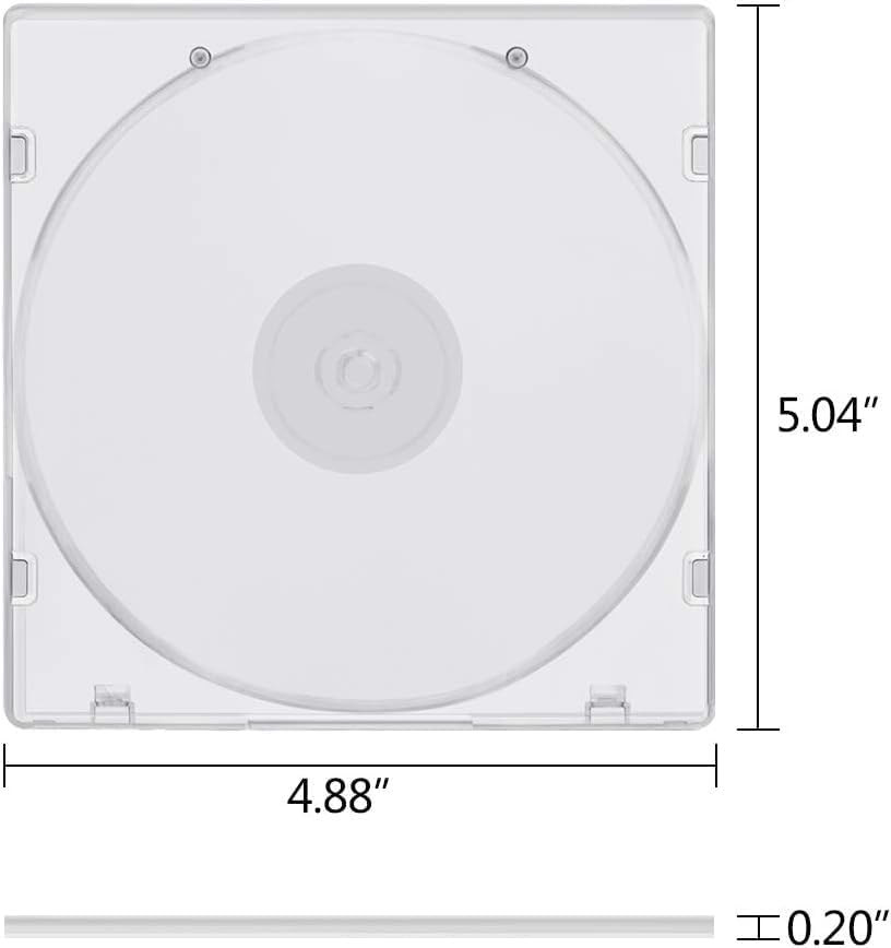 Image of Professional Transparent CD /DVD Jewel Case - Standard 10.4mm Thick Plastic Storage for CDs & DVDs - Clear Protective with Tray - Pack of 10