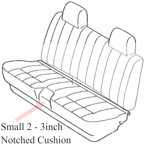 Front Bench Seat Cover for Toyota Pickup 1990-1995 A25 Molded Headrest Small Notched Cushion (Charcoal)
