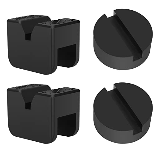 Tyayt Floor Jack Pad Adapter 2 Type Universal Rubber Slotted Frame Rail Pinch Welds Protector For Floor Jack (4 Pack) #TOP6